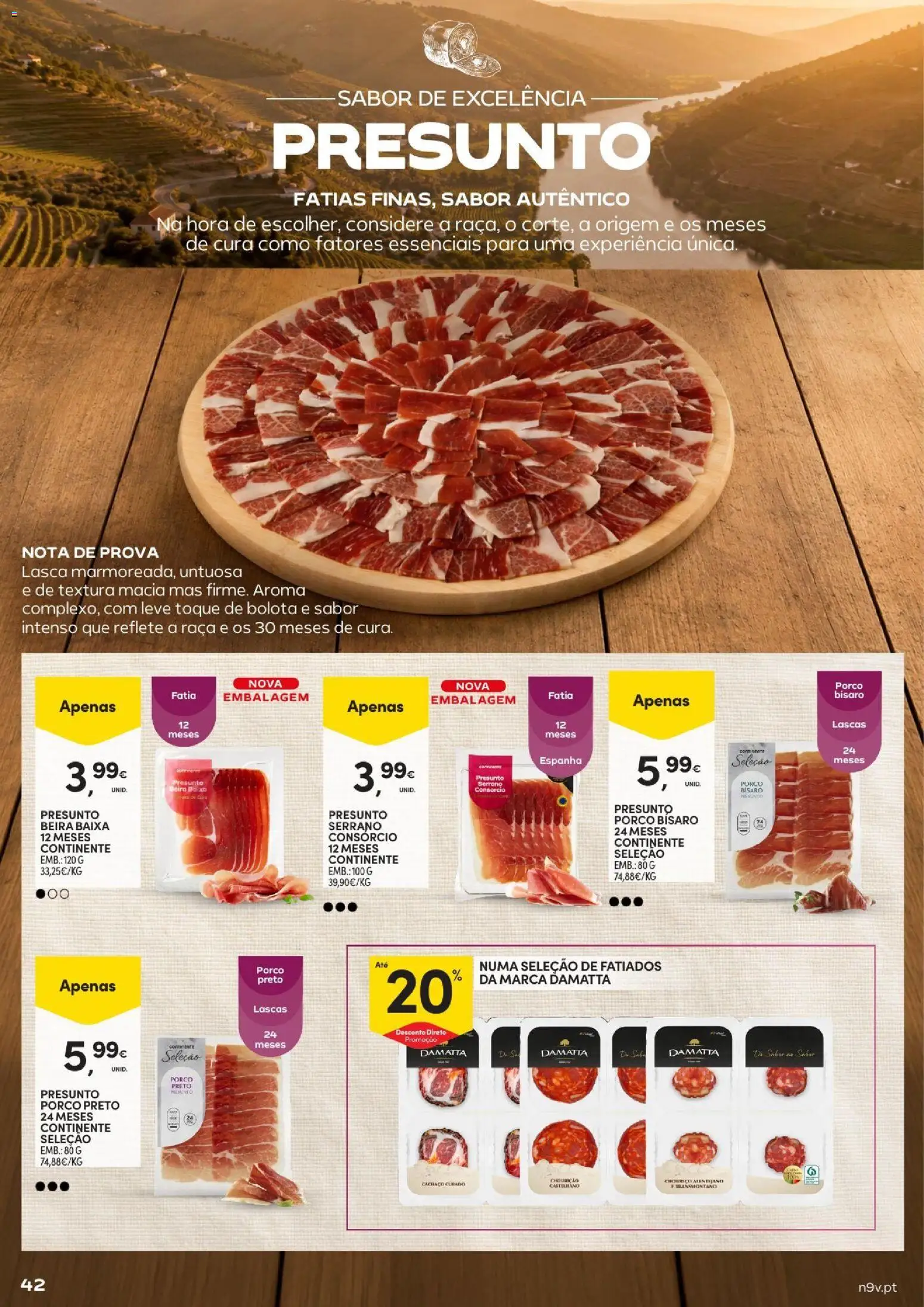 Continente Açores Vinhos, Enchidos e Queijos │ válido de 22/09/2026 | Página: 42 | Produtos: Presunto