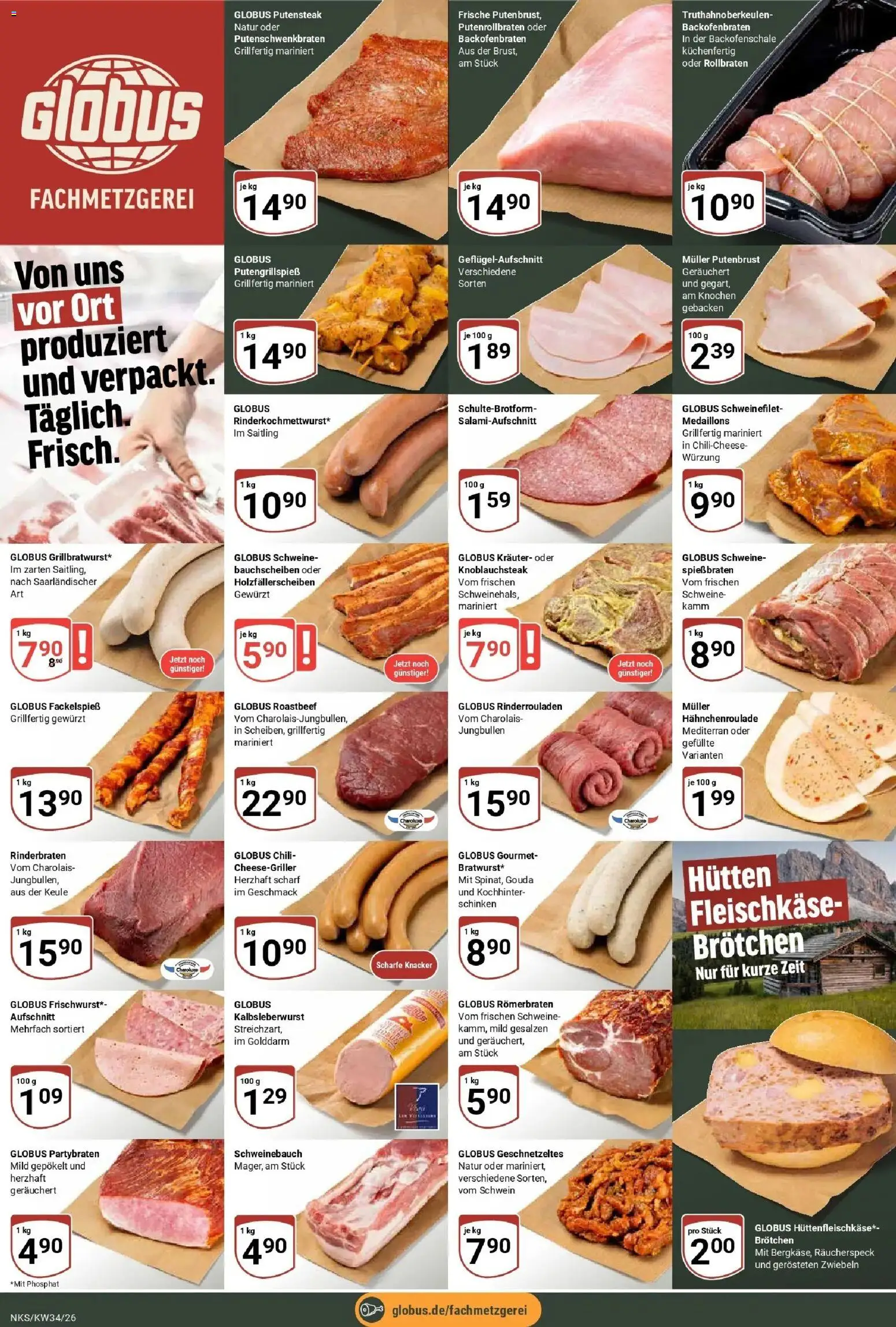 Globus Prospekt Neunkirchen (ab 17.08.2026) » Angebote online | Seite: 9 | Produkte: Putenbrust, Gouda, Chili, Schinken