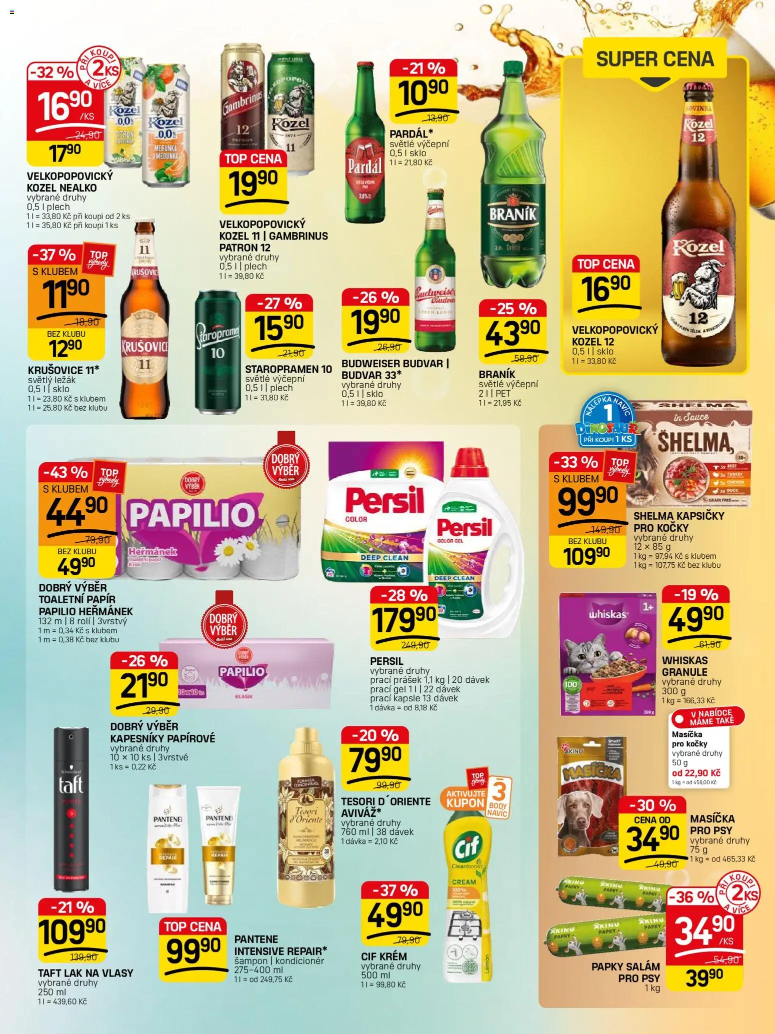 Flop leták - FlopTop od 05.08.2026 | Strana: 11 | Produkty: Staropramen 10, Budvar, Whiskas, Velkopopovický Kozel