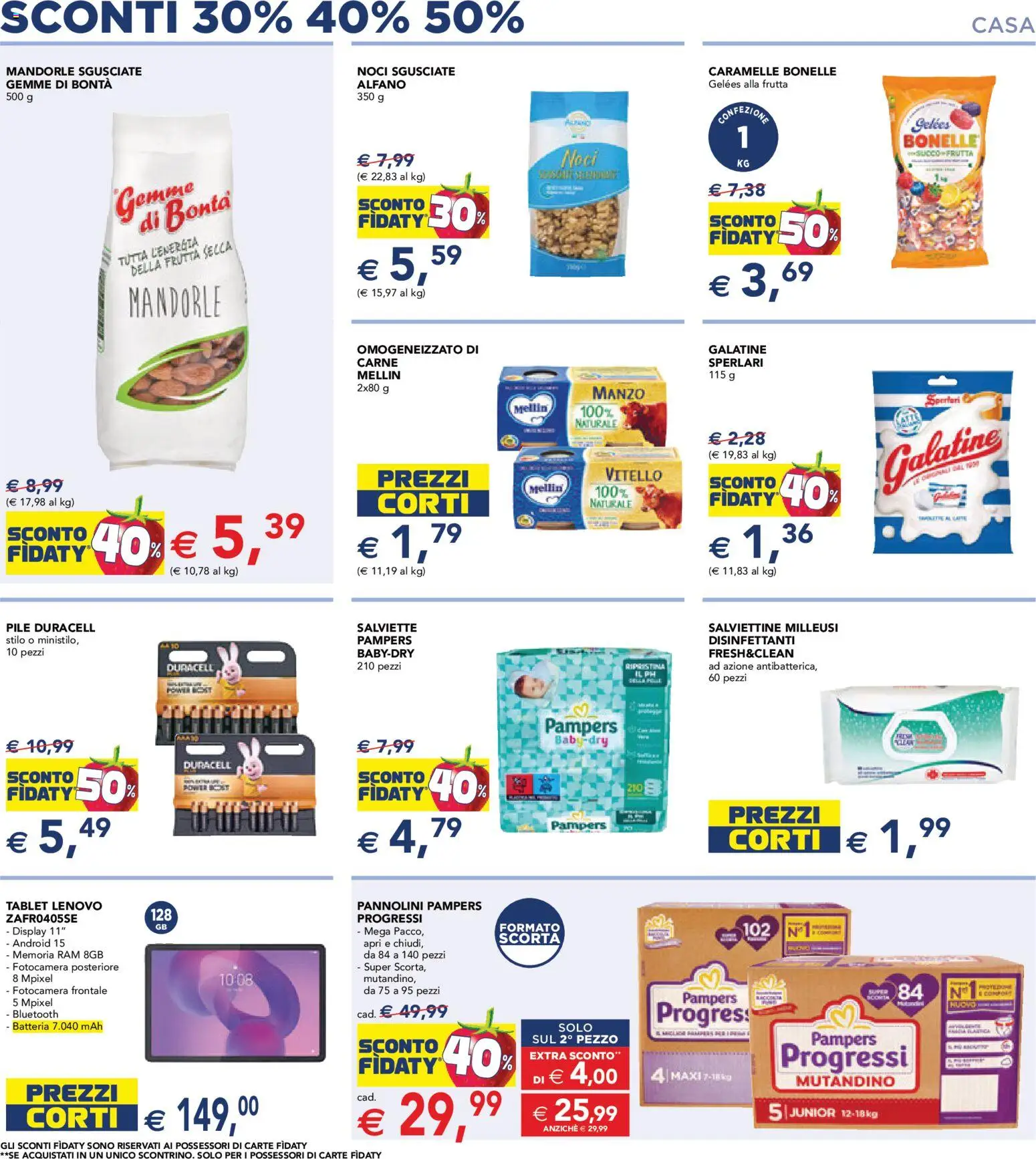 Volantino Esselunga S del 28.05.2026 | Pagina: 9 | Prodotti: Pannolini, Frutta, Noci, Fotocamera
