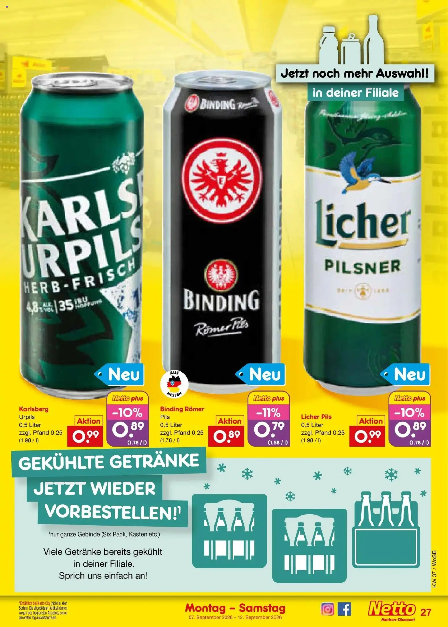 Netto Marken-Discount Prospekt Ludwigshafen-Edigheim – gültig ab 07.09.2026 | Seite: 39 | Produkte: Pils
