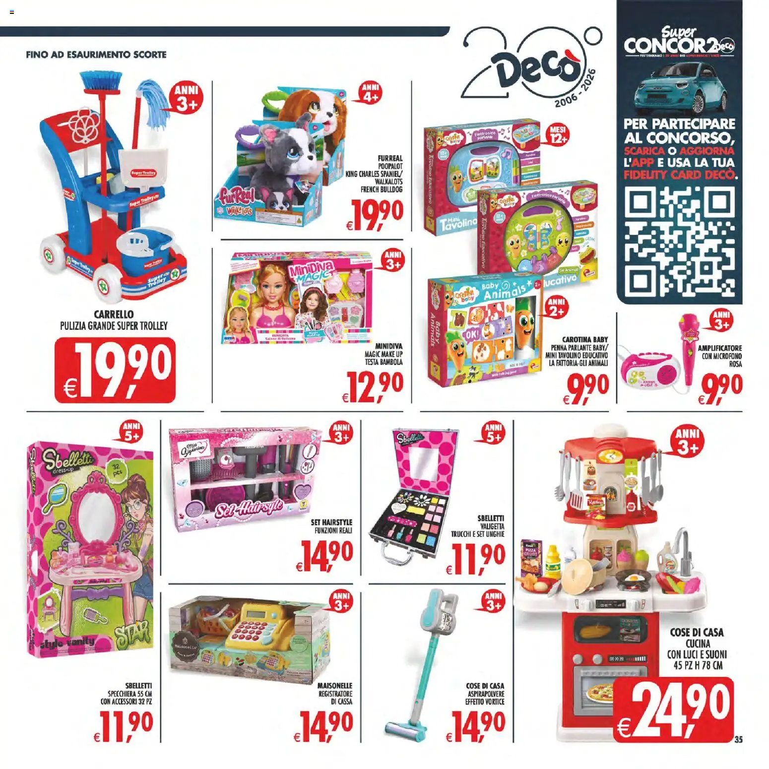 Volantino Decò del 23/10/2026 | Pagina: 43 | Prodotti: Carrello, Microfono, Aspirapolvere, Trolley