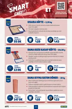 30 Eylül 2026 tarihinden itibaren geçerli olan Metro kataloğu önizlemesi | Sayfa: 15 | Ürünler: Döner, Kıyma, Izgara köfte, Izgara