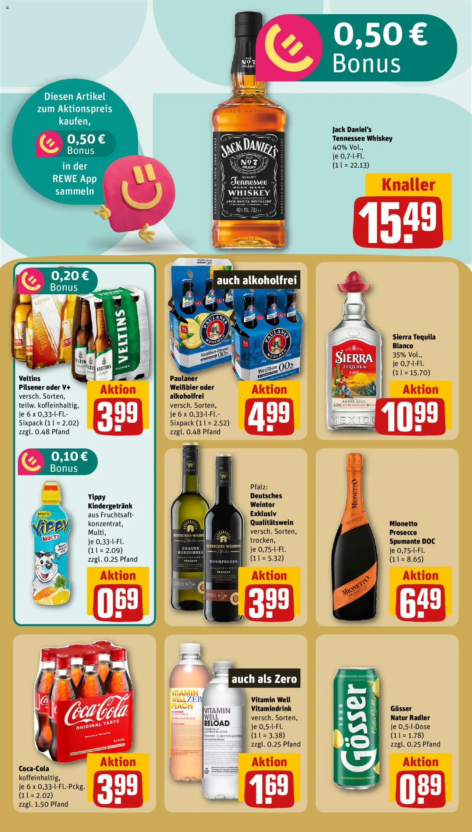 Rewe Prospekt – gültig ab 17.08.2026 | Seite: 13 | Produkte: Tequila, Prosecco, Whiskey, Veltins