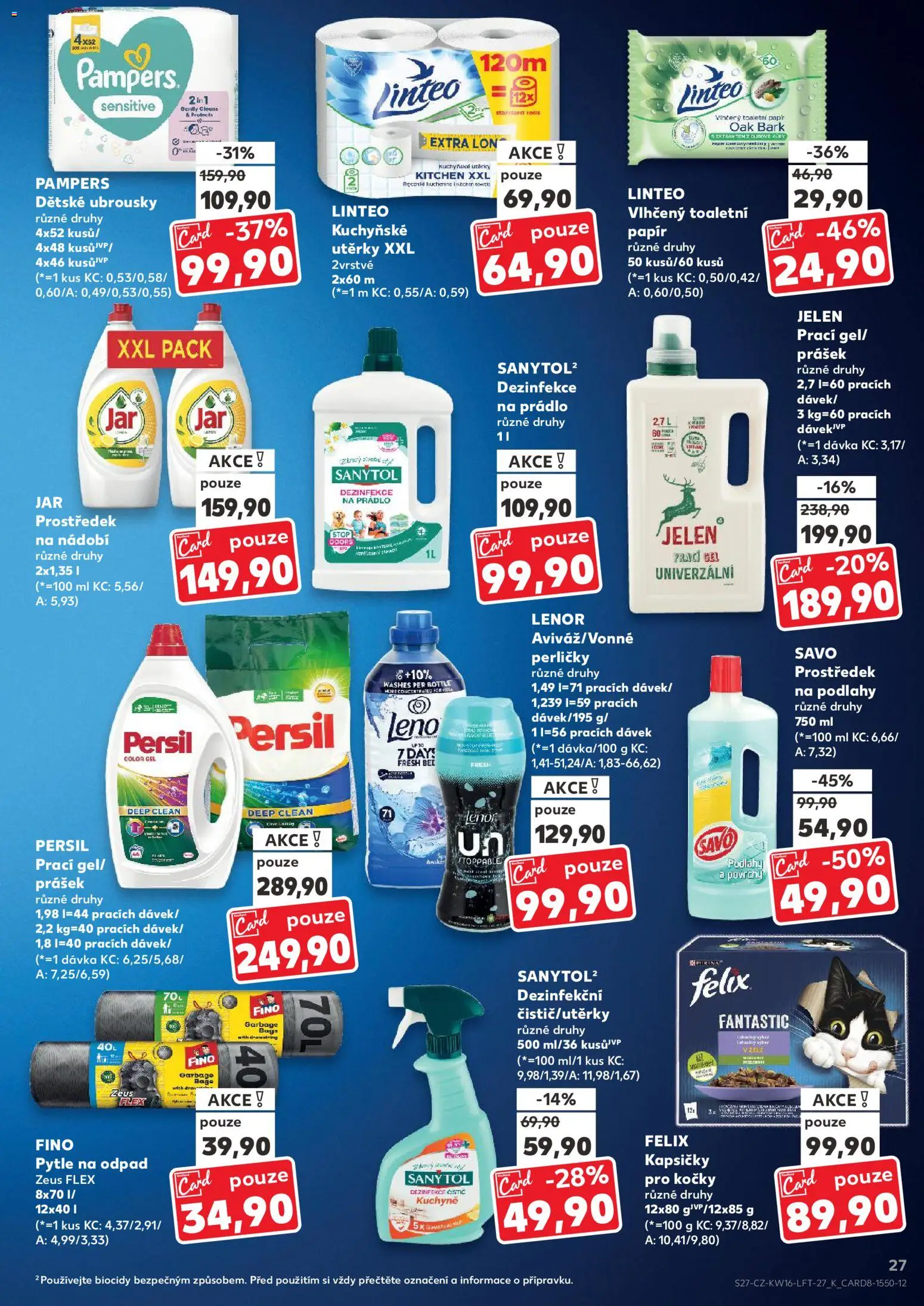 Kaufland leták - Brno od 15.04.2026 | Strana: 27 | Produkty: Lenor, Dětské ubrousky, Dezinfekce na prádlo, Sanytol
