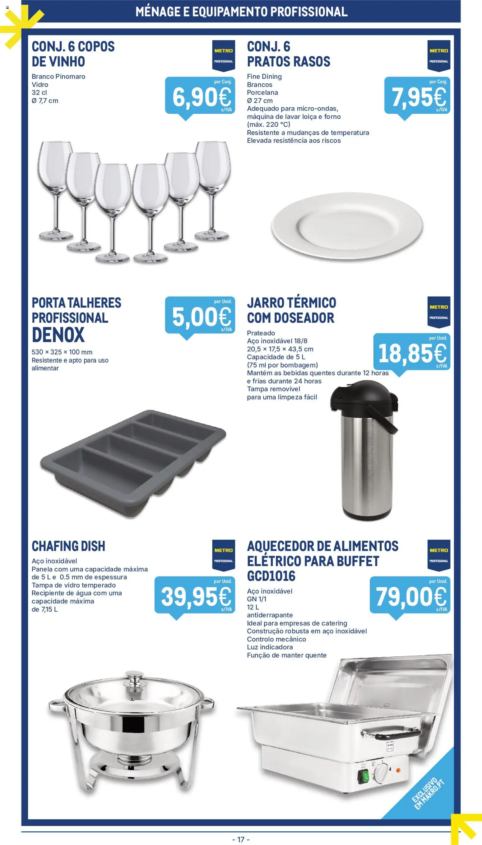 Makro folheto │ válido de 06/10/2026 | Página: 17 | Produtos: Agua, Copos, Forno, Talheres