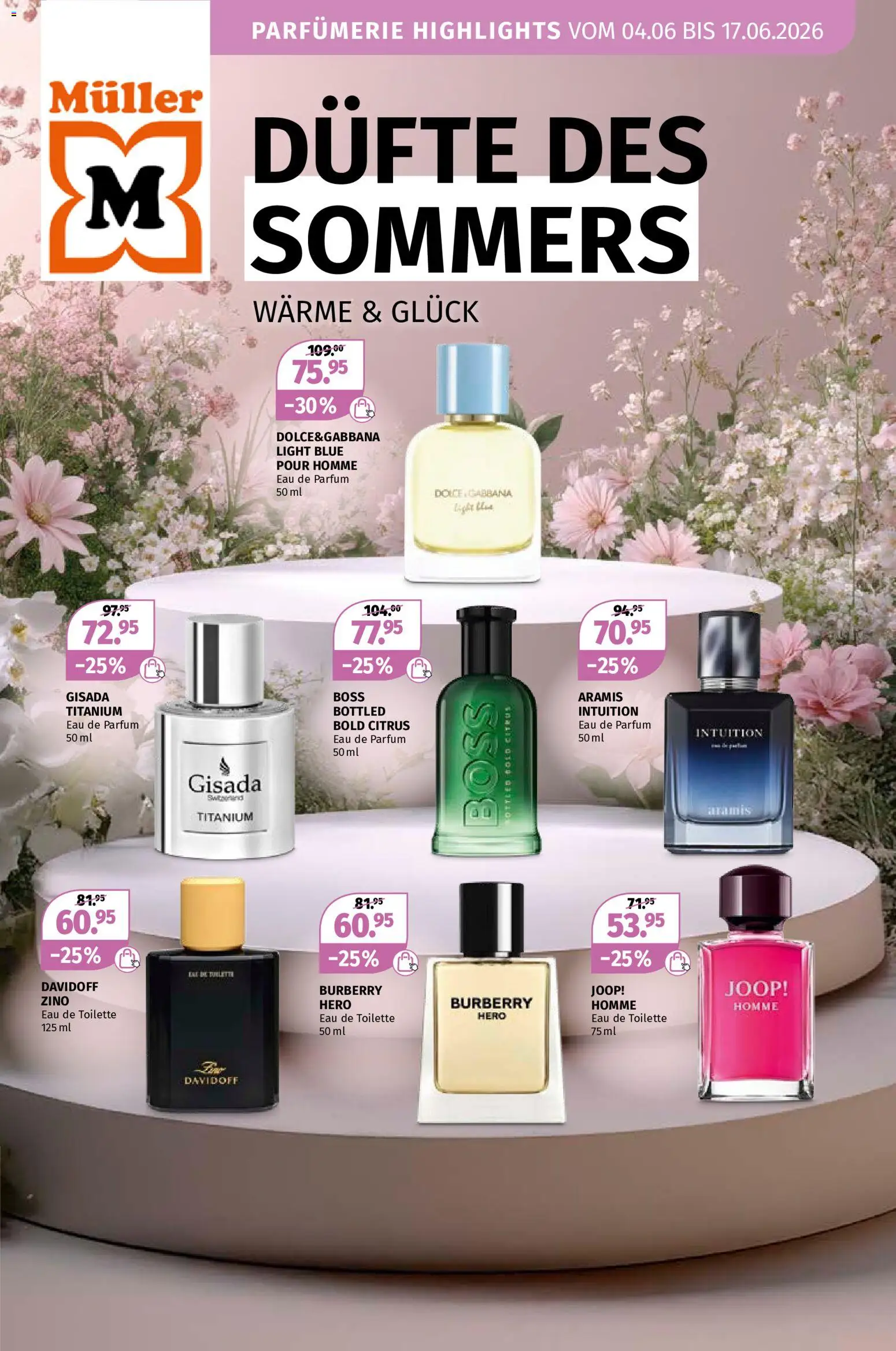 Müller aktionen Beauty-Highlights – gültig ab 04.06.2026 | Seite: 1 | Produkte: Eau de Parfum, Toilette, Parfüm, Eau de toilette