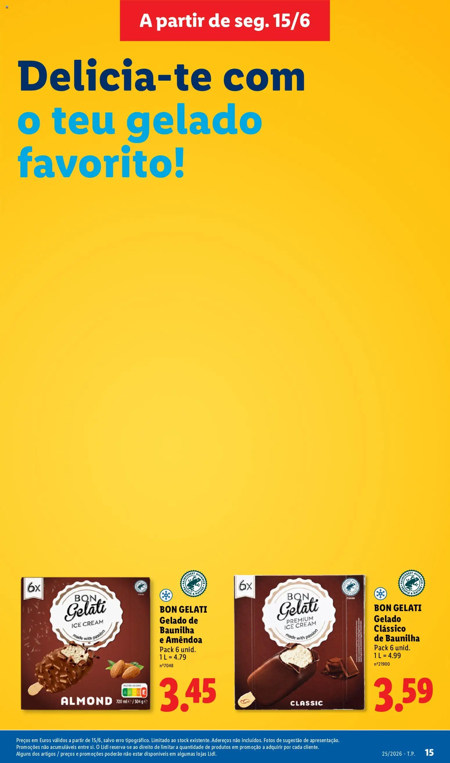 Lidl Folheto Especial │ válido de 15/06/2026 | Página: 15 | Produtos: Baunilha, Gelado