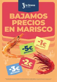 Vista previa La Sirena Bajamos los precios en marisco válido desde el 29/10/2026