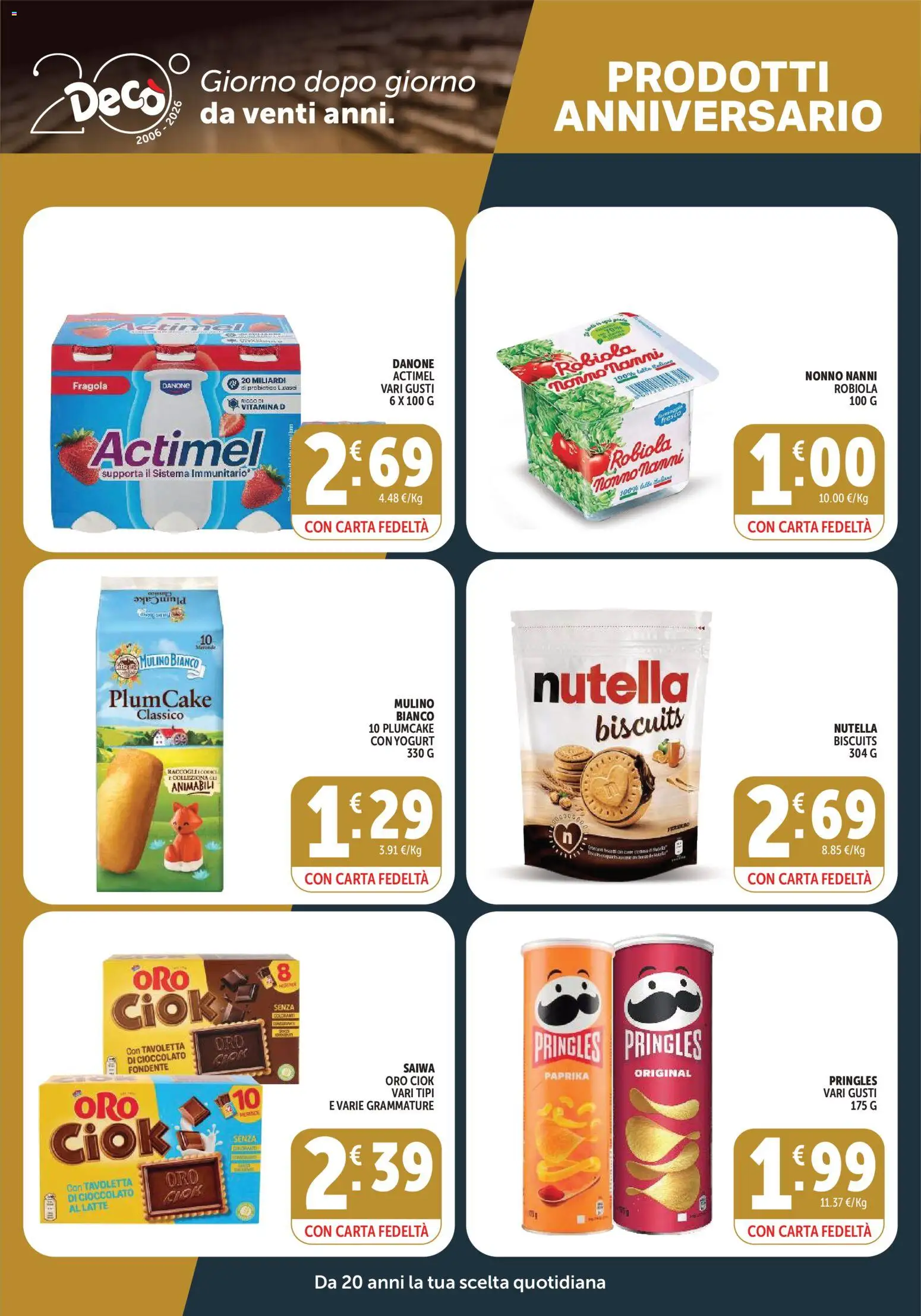 Volantino Decò del 13/10/2026 | Pagina: 4 | Prodotti: Yogurt, Cioccolato, Tonno, Robiola
