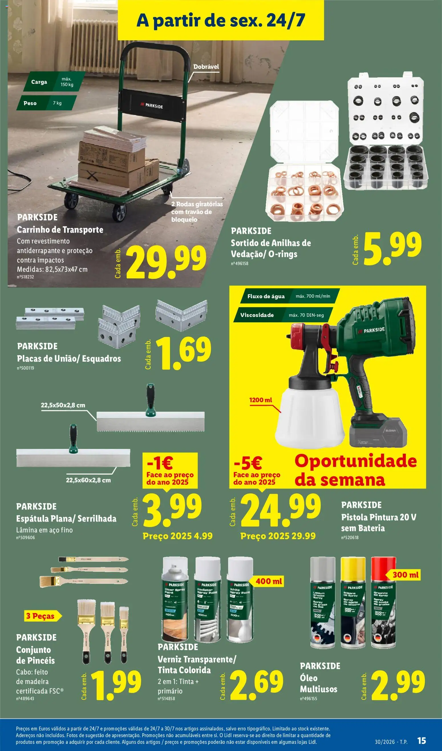 Lidl Novidades │ válido de 20/07/2026 | Página: 15 | Produtos: Agua, Espátula, Cabo, Tinta