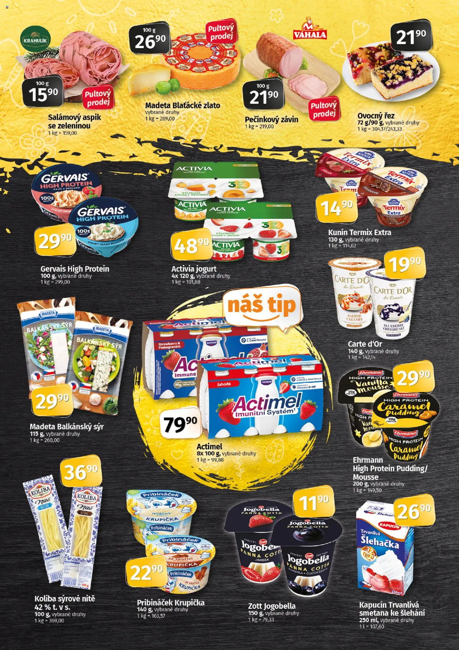 Coop leták - Tip Extra od 22.07.2026 | Strana: 2 | Produkty: Sýr, Smetana, Panna cotta, Smetana ke šlehání