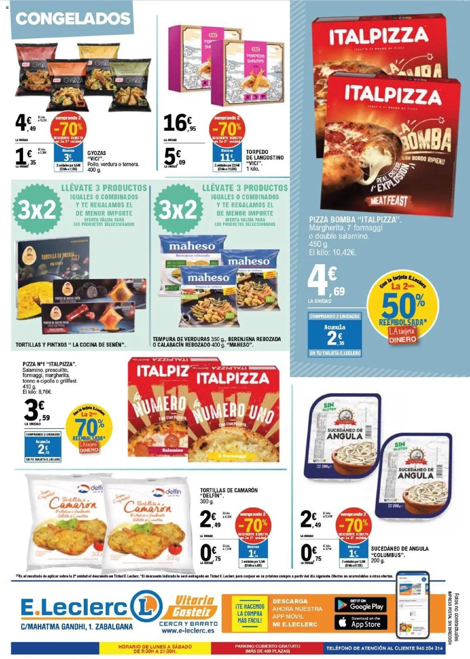 E.Leclerc Vitoria │ válido desde el 10.06.2026 | Página: 16 | Productos: Calabacín, Pizza, Té, Teléfono