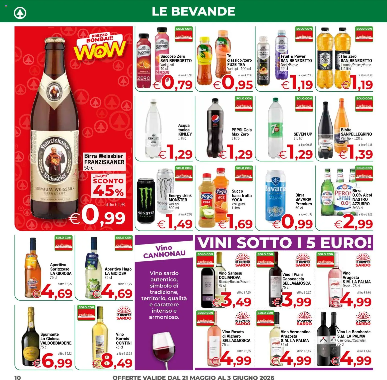 Volantino Despar del 21.05.2026 | Pagina: 10 | Prodotti: Birra, Acqua, Pepsi, Aperitivo