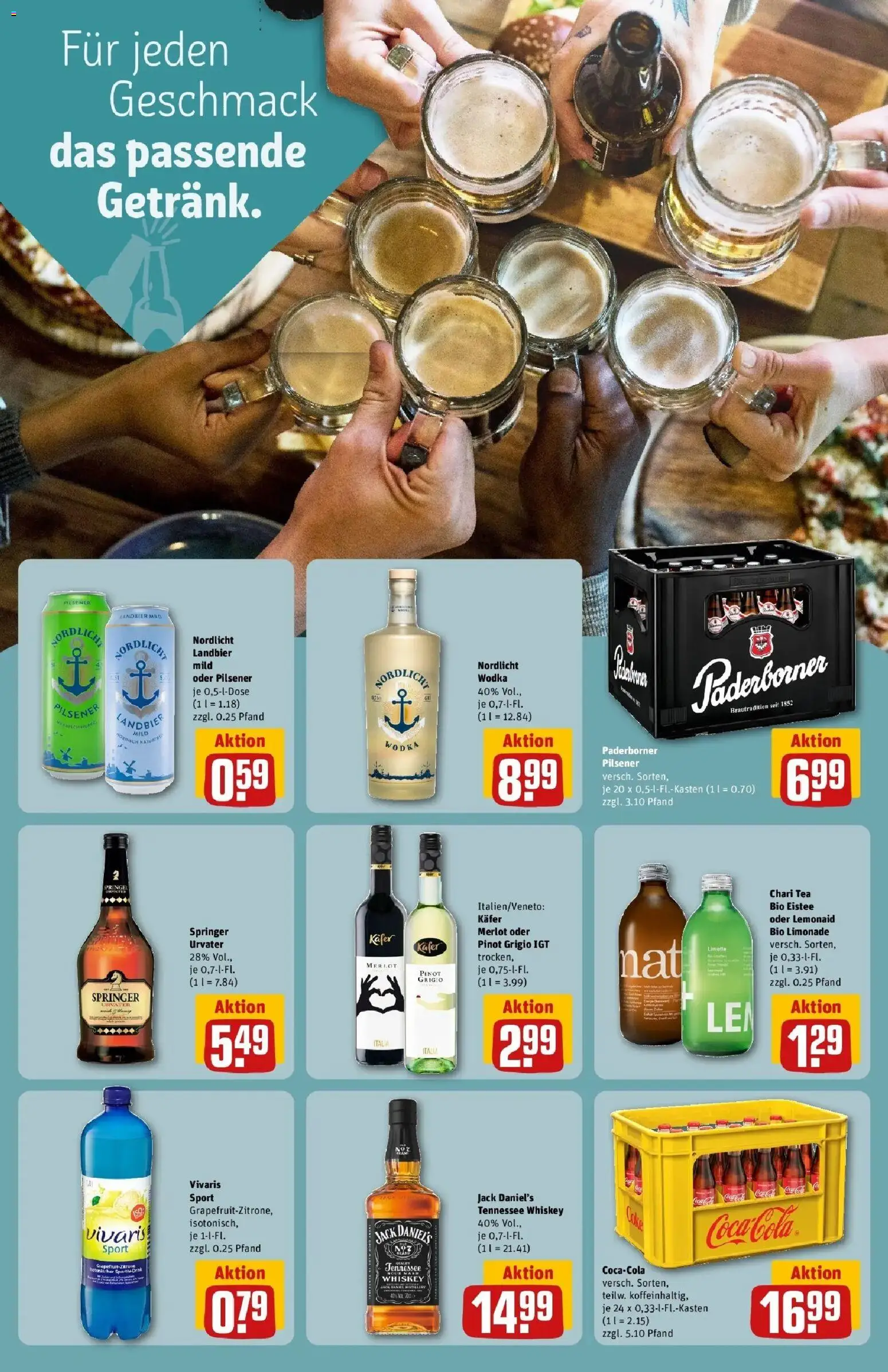 Rewe Prospekt Salzgitter – gültig ab 13.07.2026 | Seite: 16 | Produkte: Merlot, Jack Daniel's, Limette, Whiskey