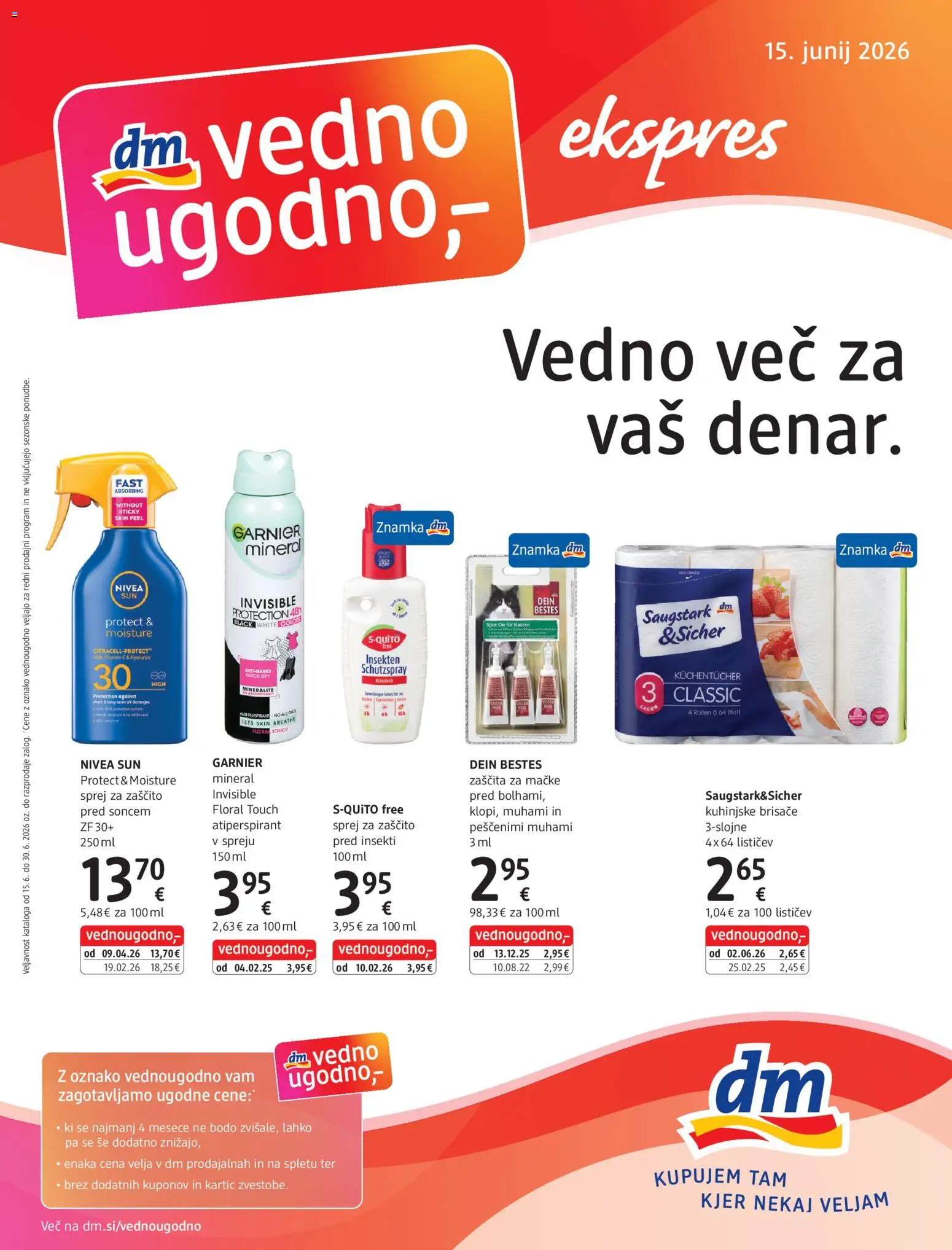 Novi DM Drogerie Markt katalog ponudbe – veljaven od 15.04.2026 | Stran: 1 | Izdelki: Kuhinjske brisače
