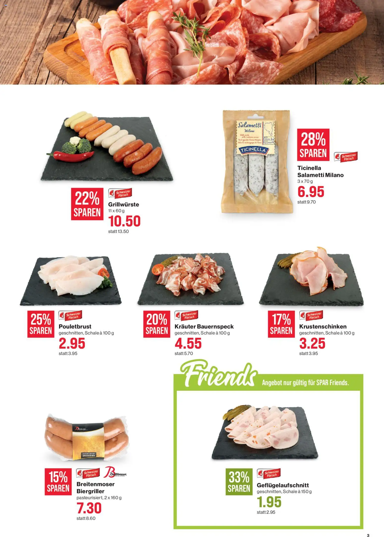 SPAR aktionen – gültig ab 02.07.2026 | Seite: 3 | Produkte: Pouletbrust