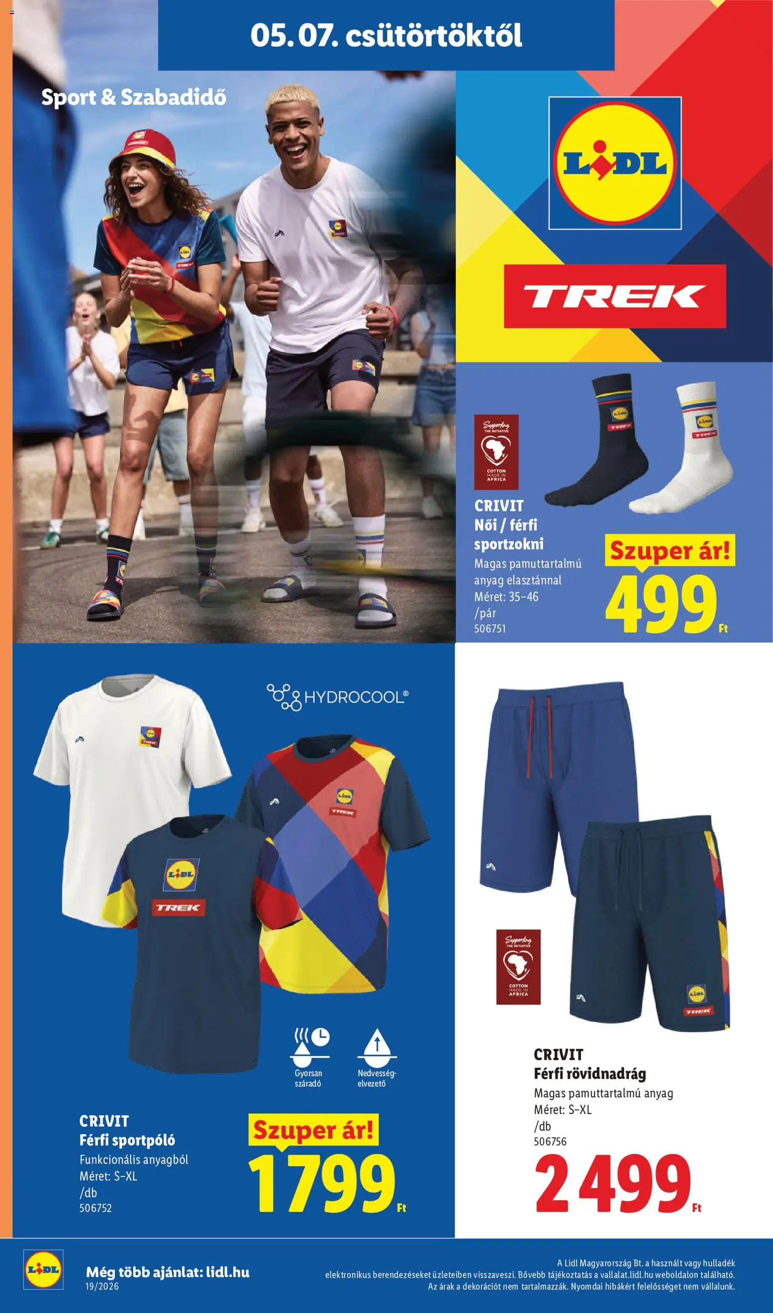 Lidl akciós ujság - amely érvényes a következő dátumtól: 07.05.2026 | Oldal: 38 | Termékek: Rövidnadrág