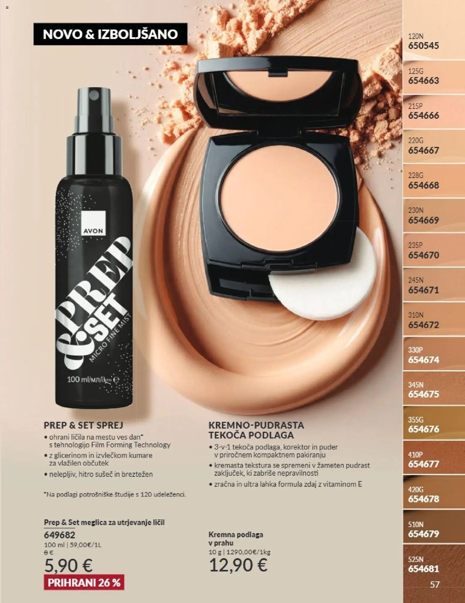 Novi Avon katalog ponudbe – veljaven od 01.09.2026 | Stran: 57 | Izdelki: Licila, Korektor, Puder