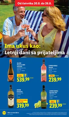ALLINI Prosecco DOC Frizzante, Penušavo suvo vino, 10,5% Vol., 0,75 l; 1 l = 719,99, # 207819 - pregled Lidl kataloga - važi od 20.08.2026 | Strana: 34