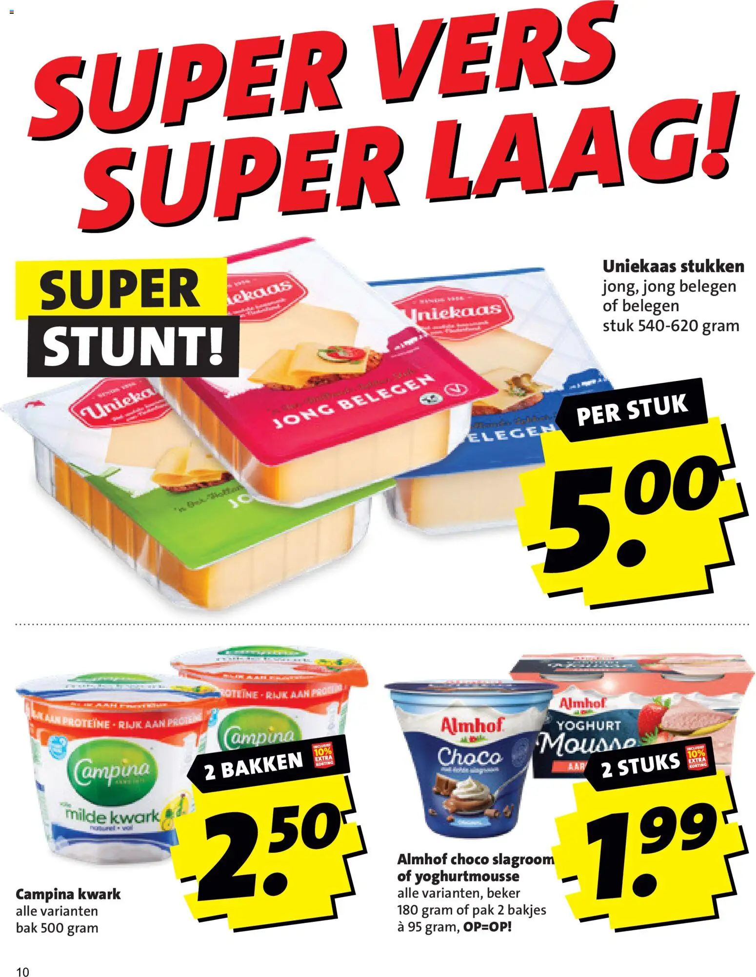 {H1} | Pagina: 10 | Producten: Yoghurt, Beker, Kwark, Slagroom