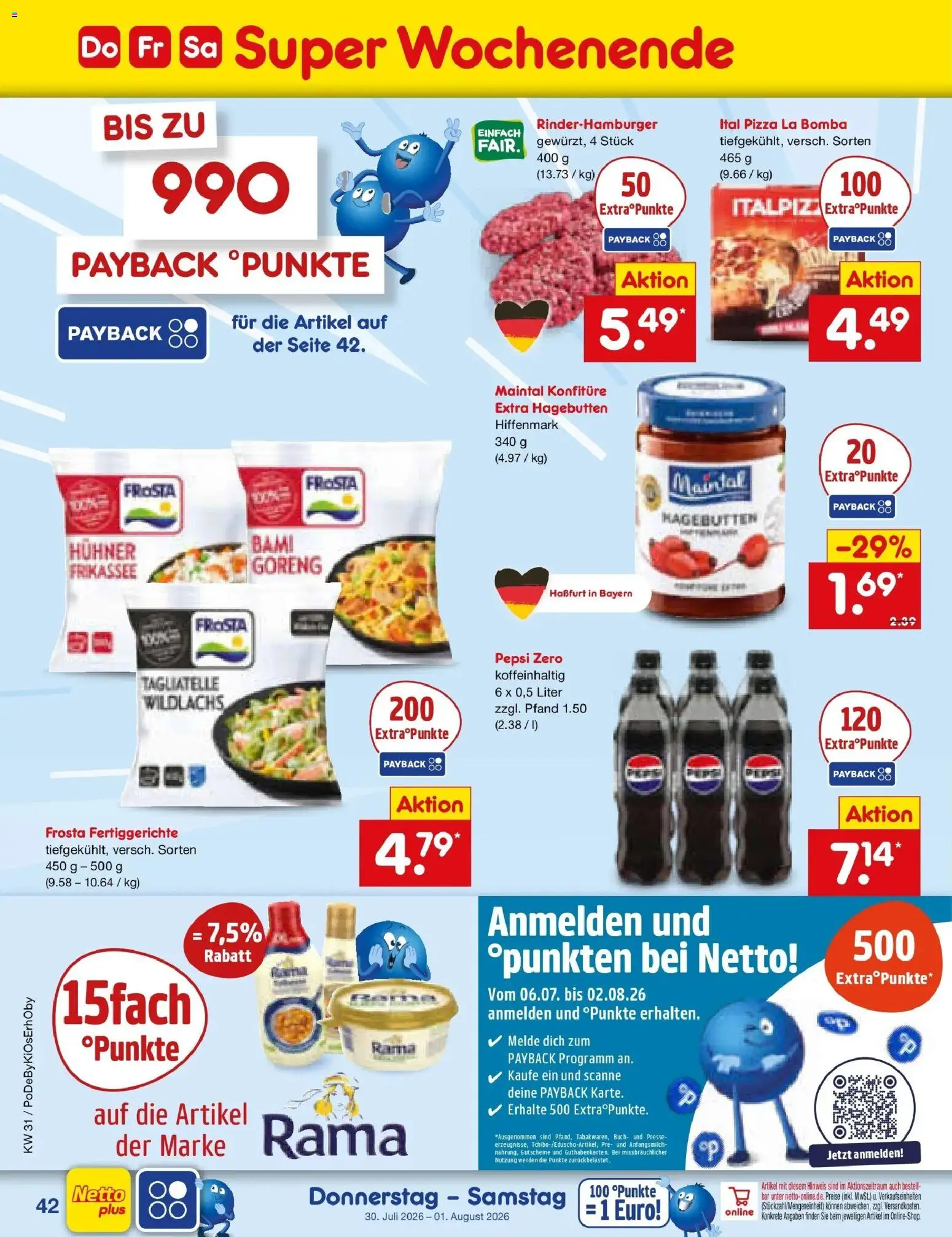 Netto Marken-Discount Prospekt Nürnberg – gültig ab 27.07.2026 | Seite: 61 | Produkte: Presse, Rama, Frosta, Pizza