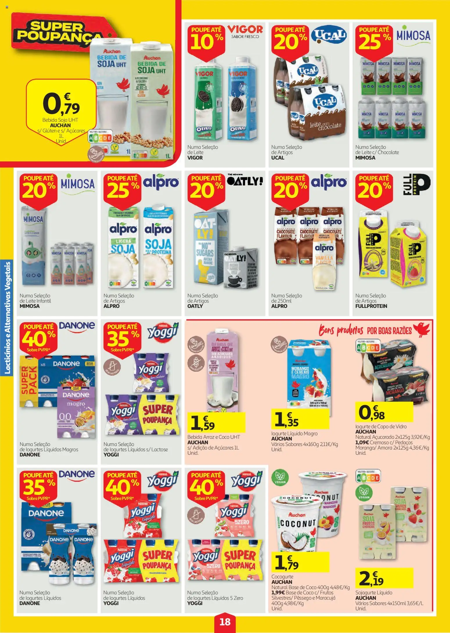 Auchan folheto │ válido de 08/10/2026 | Página: 18 | Produtos: Soja, Base, Arroz, Bebida