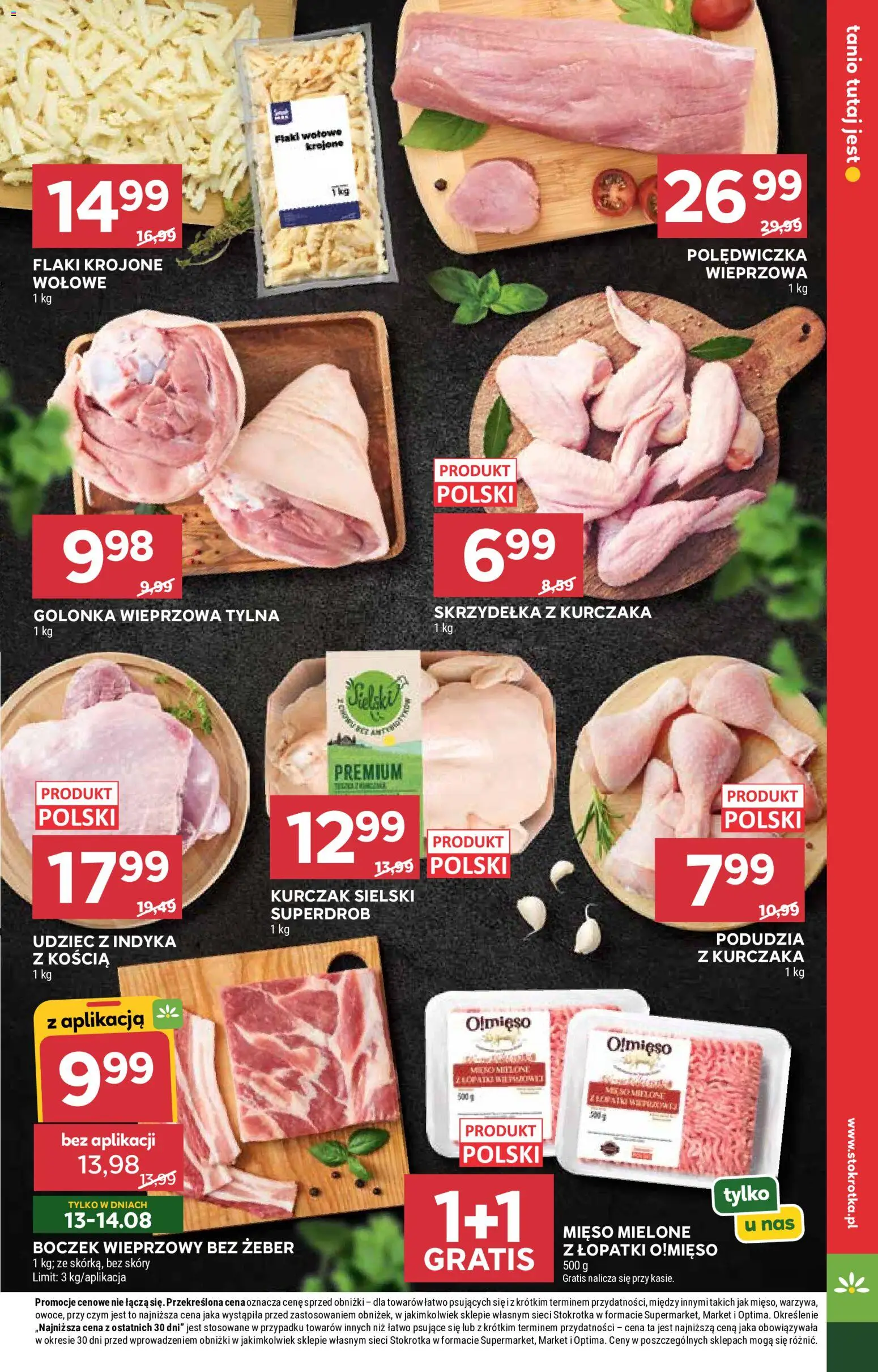 Stokrotka gazetka - Market od 13.08.2026 | Strona: 9 | Produkty: Golonka, Kurczak, Mięso mielone, Skrzydełka