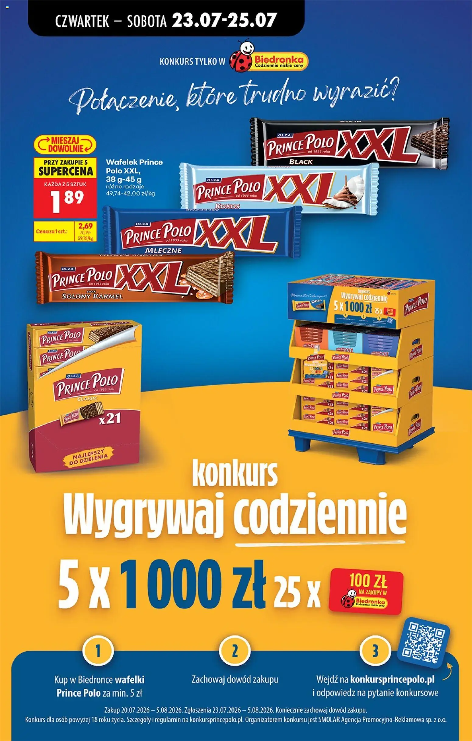 Biedronka gazetka od czwartku od 23.07.2026 | Strona: 76 | Produkty: Prince polo xxl, Wafelki