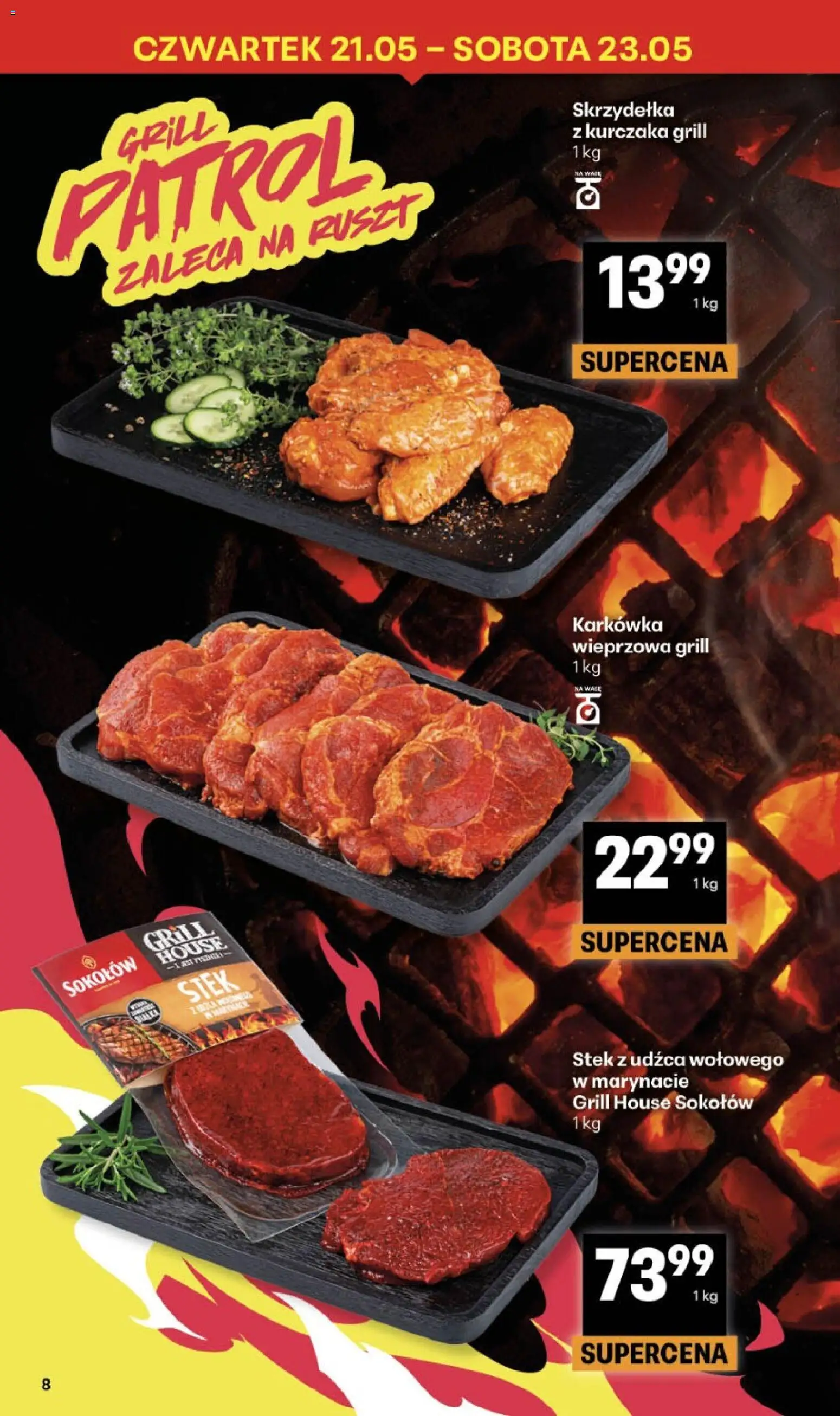 Delikatesy Centrum gazetka - Sklepy Własne od 21.05.2026 | Strona: 8 | Produkty: Karkówka, Karkówka wieprzowa, Grill, Ruszt