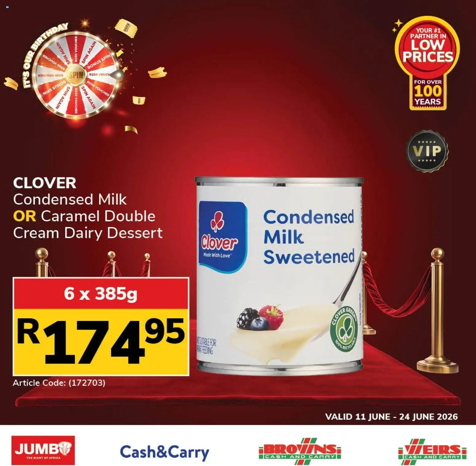 New Jumbo catalogue – valid from 11.06.2026 | Page: 2 | Products: Milk, Condensed milk, Cream, Caramel