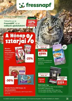 Fressnapf aktuális akciós újság - amely érvényes a következő dátumtól: 2026.09.03.