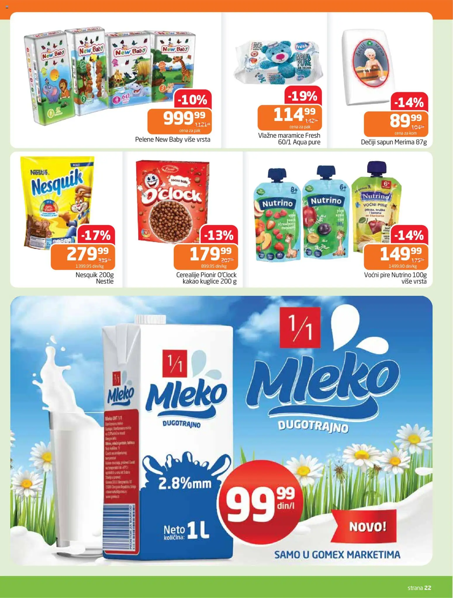 Gomex katalog - važi od 15.04.2026 | Strana: 22 | Proizvode: Banana, Mleko, Sapun, Nesquik
