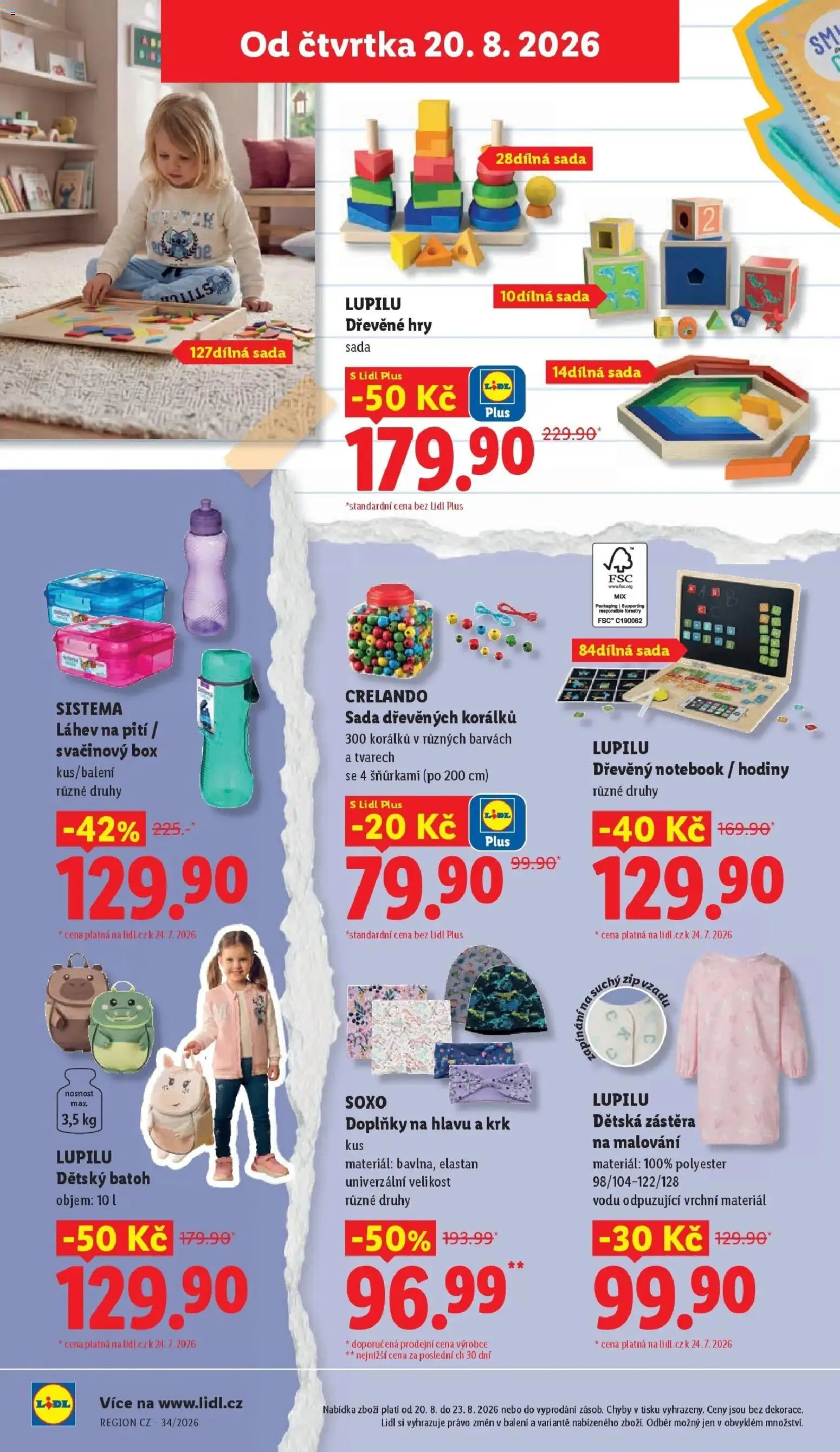 Lidl leták od 17.08.2026 - Nový akční leták | Strana: 22 | Produkty: Box, Hodiny, Notebook, Zástěra