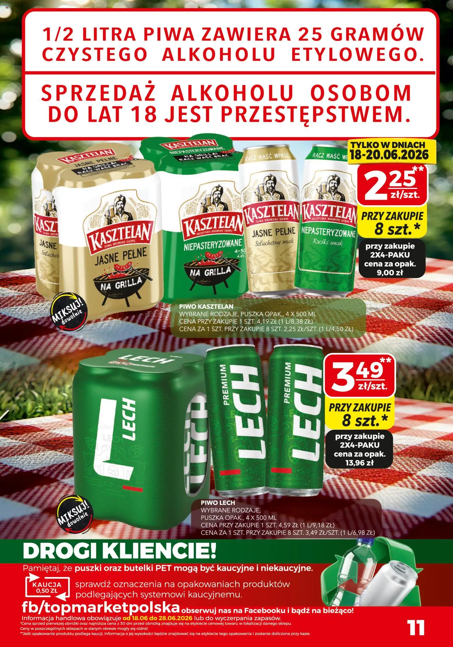 Top Market gazetka od 18.06.2026 | Strona: 11 | Produkty: Piwo