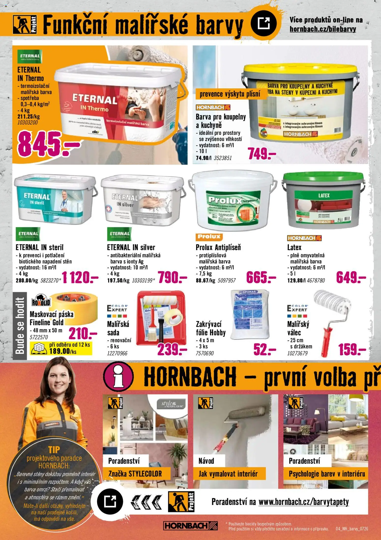 HORNBACH leták - Míchání barev od 29.07.2026 | Strana: 4 | Produkty: Fólie, Barvy, Kuchyně