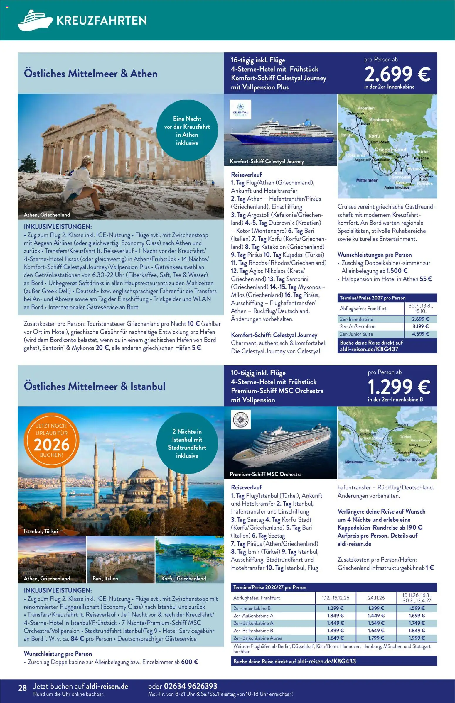 Aldi Reisen Reisemagazin – gültig ab 01.08.2026 | Seite: 28