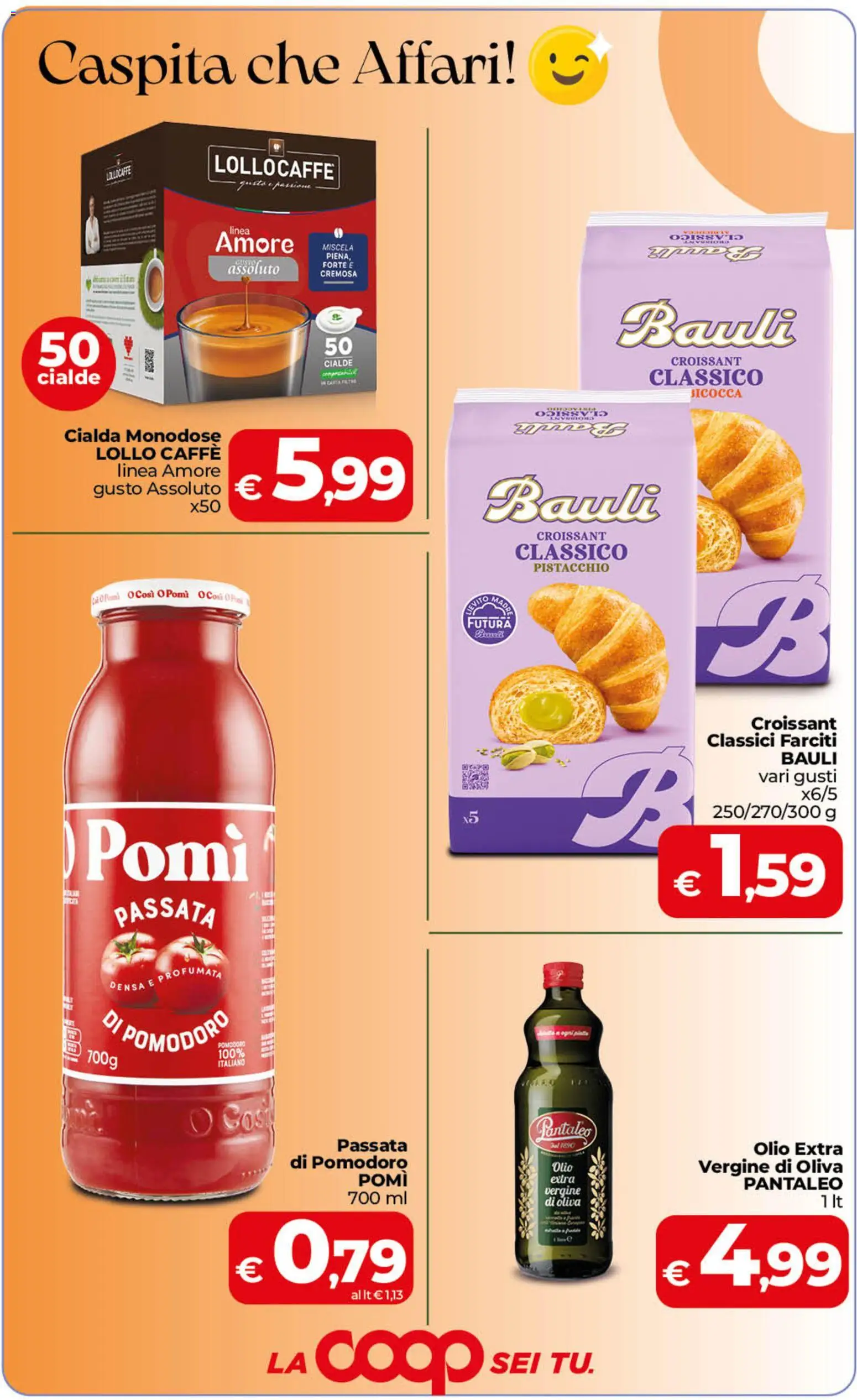 Volantino COOP del 22/09/2026 | Pagina: 2 | Prodotti: Caffè, Pomodoro, Croissant, Cialda