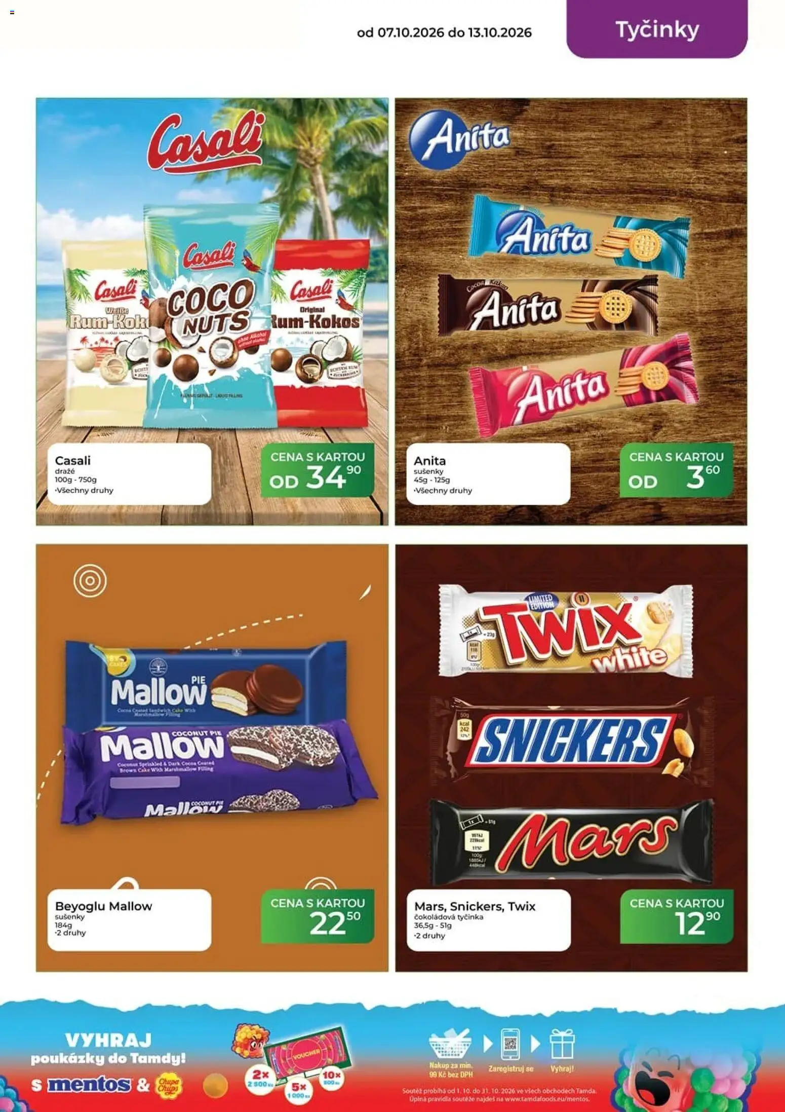 Tamda Foods leták od 07.10.2026 | Strana: 31 | Produkty: Twix, Tyčinky, Čokoládová tyčinka, Snickers