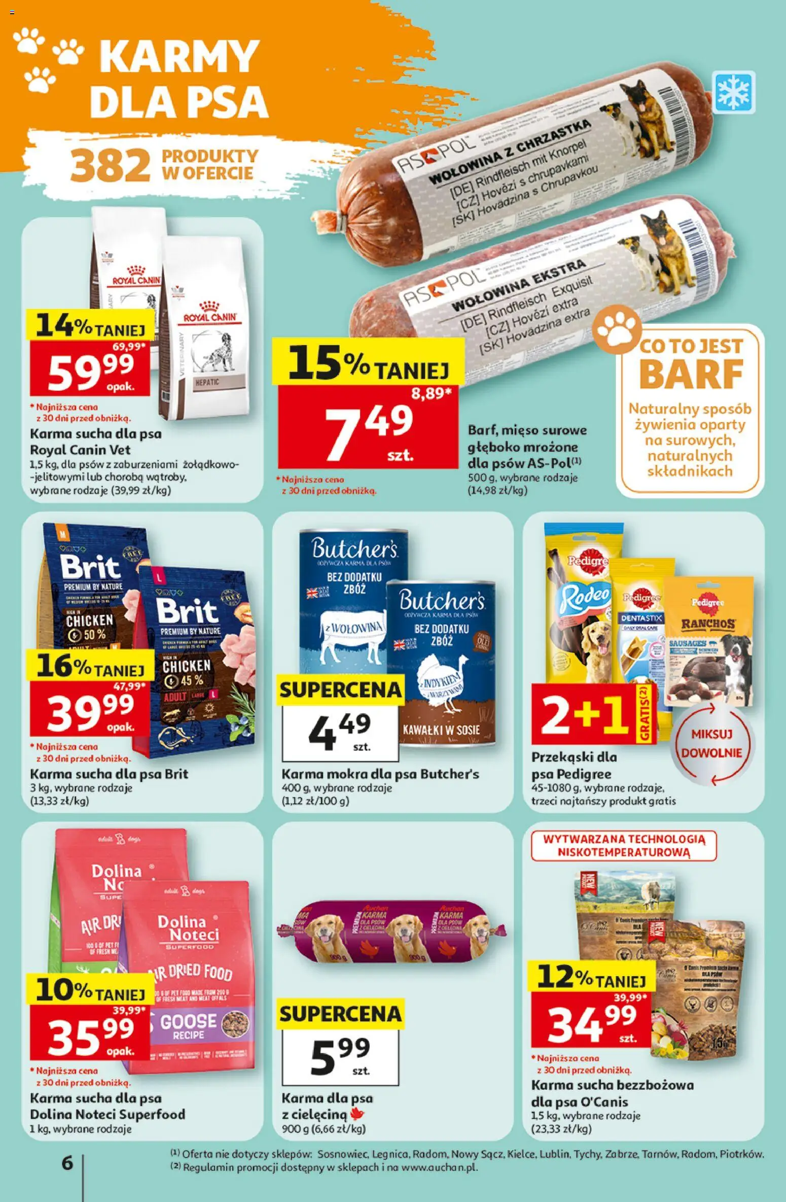 Auchan gazetka - Świat Pupili Hipermarket od 01.10.2026 | Strona: 6 | Produkty: Przekąski, Pedigree, Karma dla psa, Wołowina