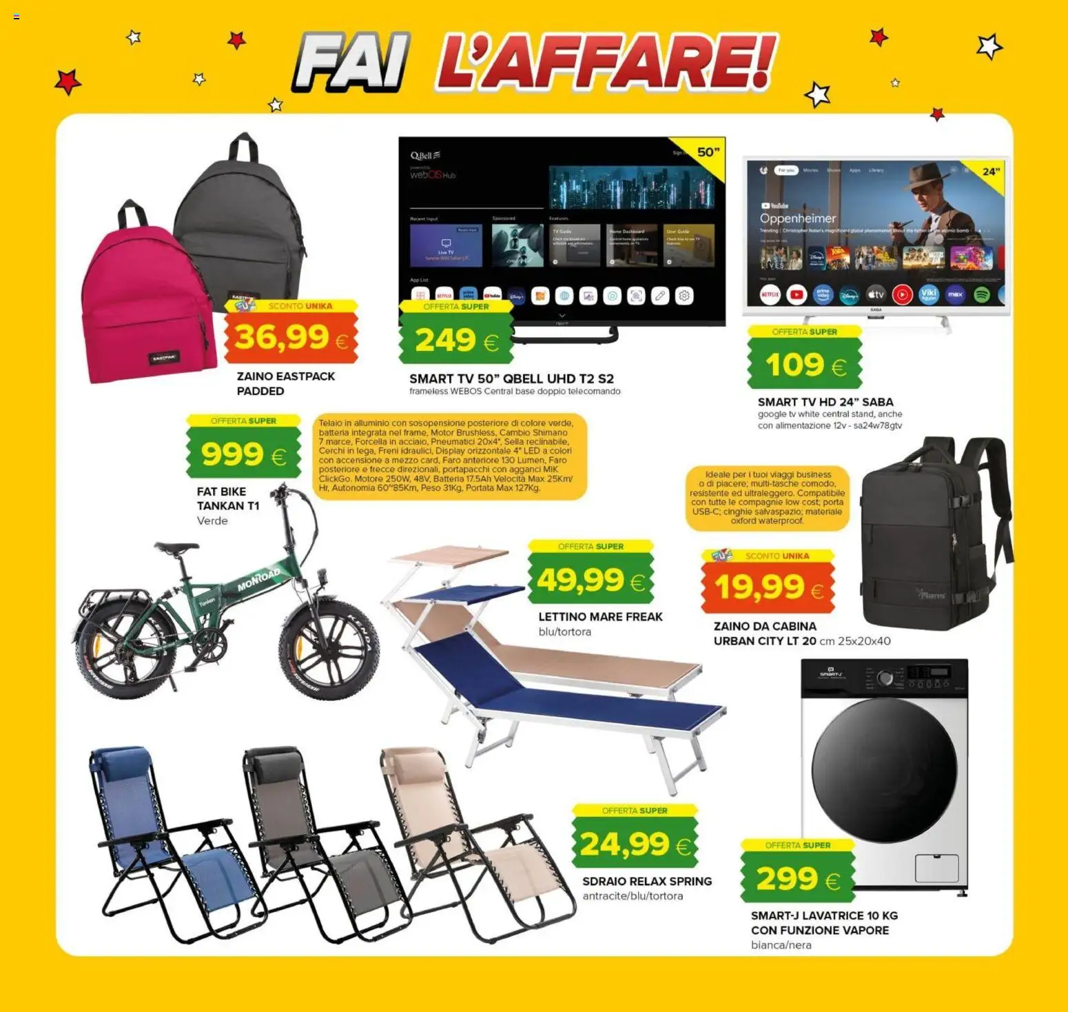 Volantino Oasi del 29/07/2026 | Pagina: 29 | Prodotti: Lavatrice, Lettino, TV, Alluminio