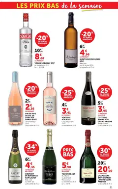 Super U - Prévisualisation de Super U - Les prix bas de la semaine valide à partir de 30/06/2026 | Page: 21 | Produits: Vodka, Charles Lafitte, Crémant, Vin