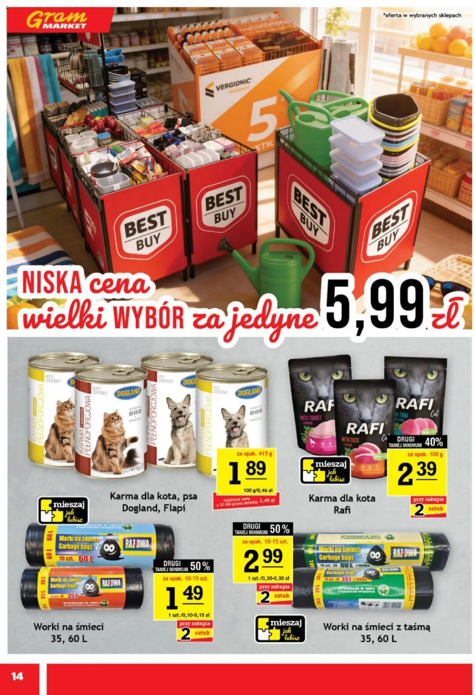 Gram Market gazetka od 22.07.2026 | Strona: 14 | Produkty: Karma dla kota