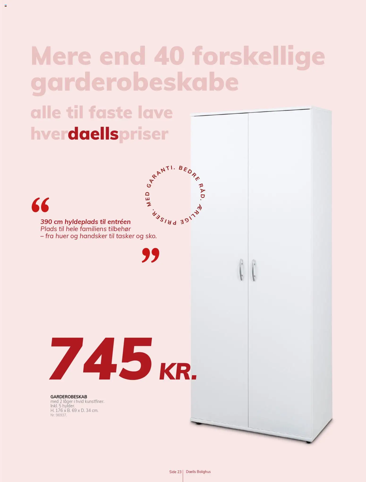 Daells Bolighus tilbudsavis – gyldig fra 11/02/2026 | Side: 23 | Produkter: Garderobeskabe, Handsker, Tasker