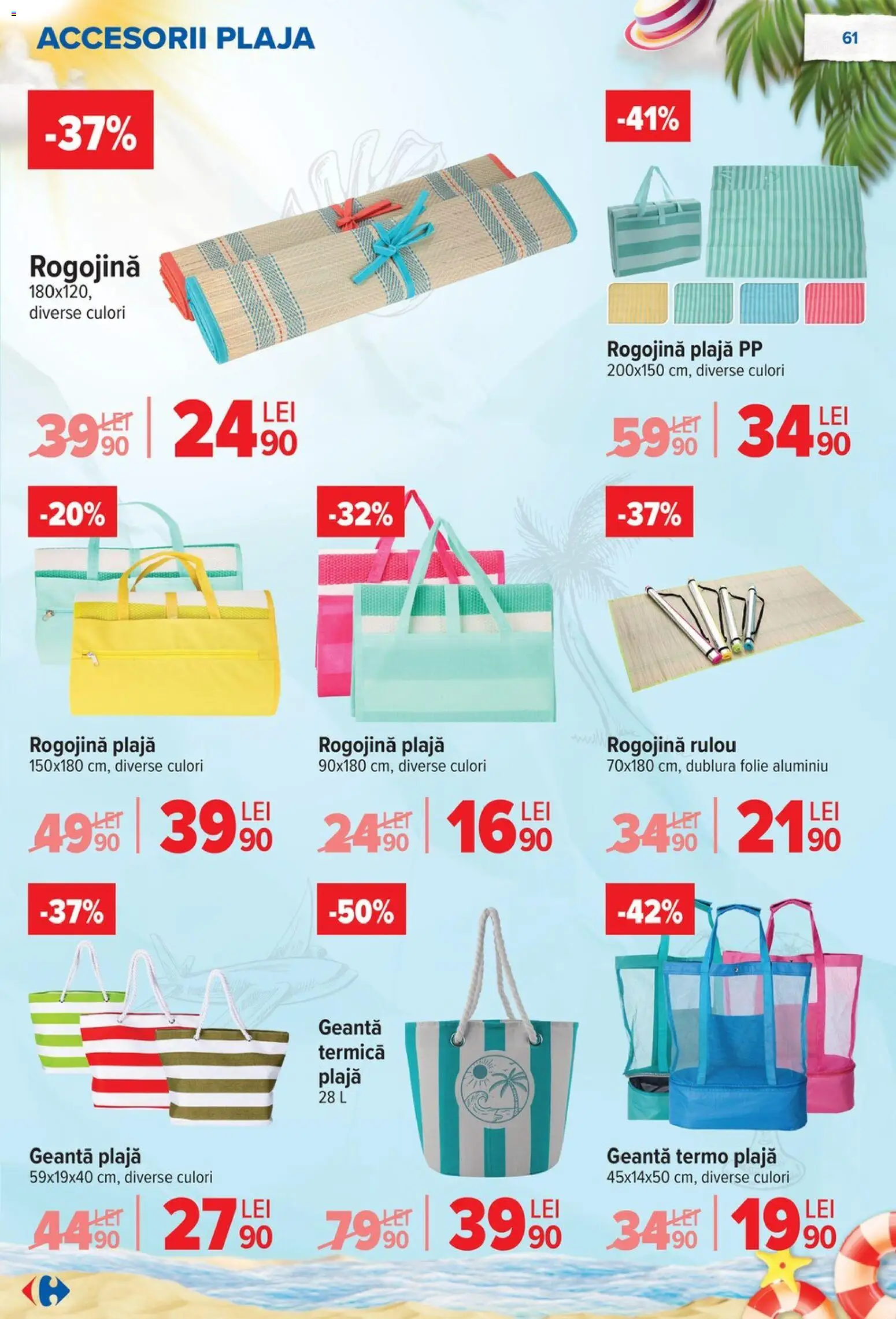 Noul catalog Carrefour – valabil de la 17.06.2026 | Pagină: 62 | Produse: Geantă, Rogojină