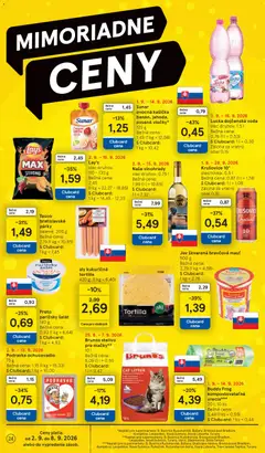 Tesco leták platný od 02.09.2026 | Strana: 24 | Produkty: Tortilla, Bravčová masť, Sunar, Voda