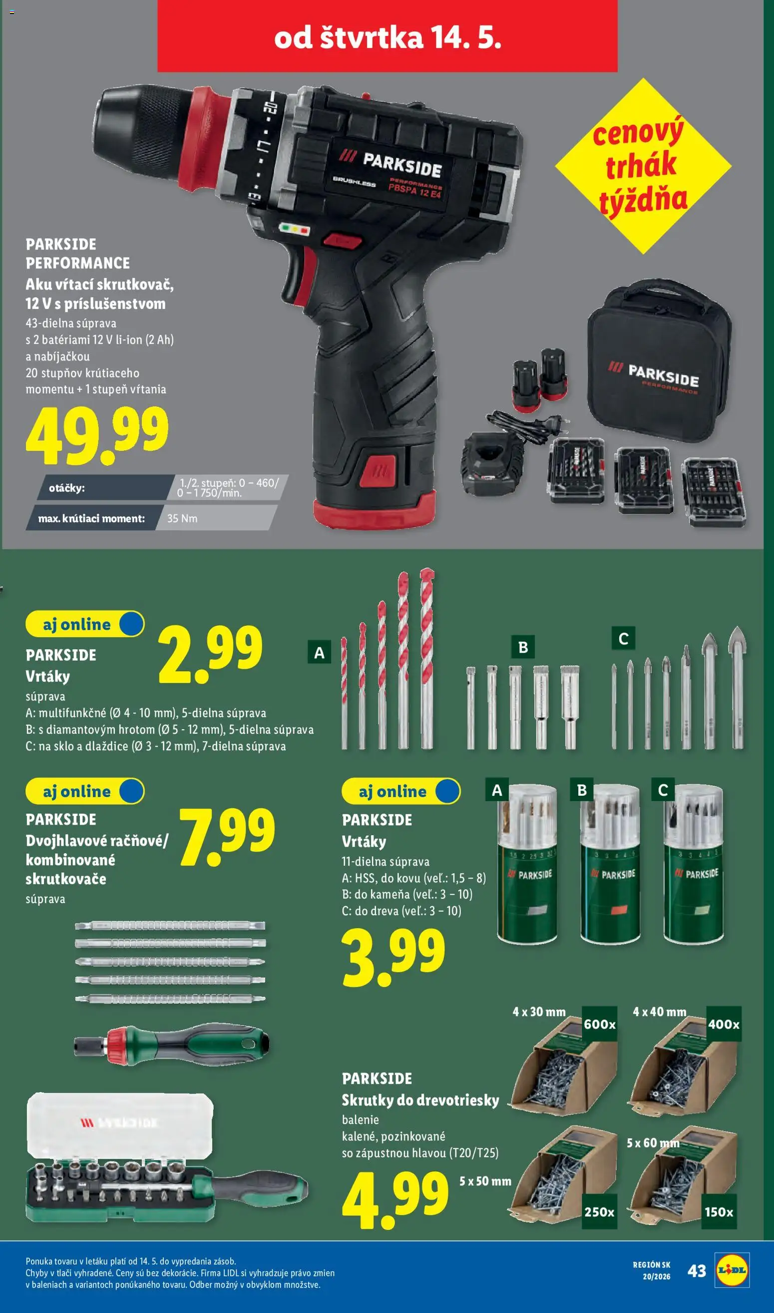 Nové Lidl akcie – leták je platný od 11.05.2026 | Strana: 71 | Produkty: Aku, Parkside