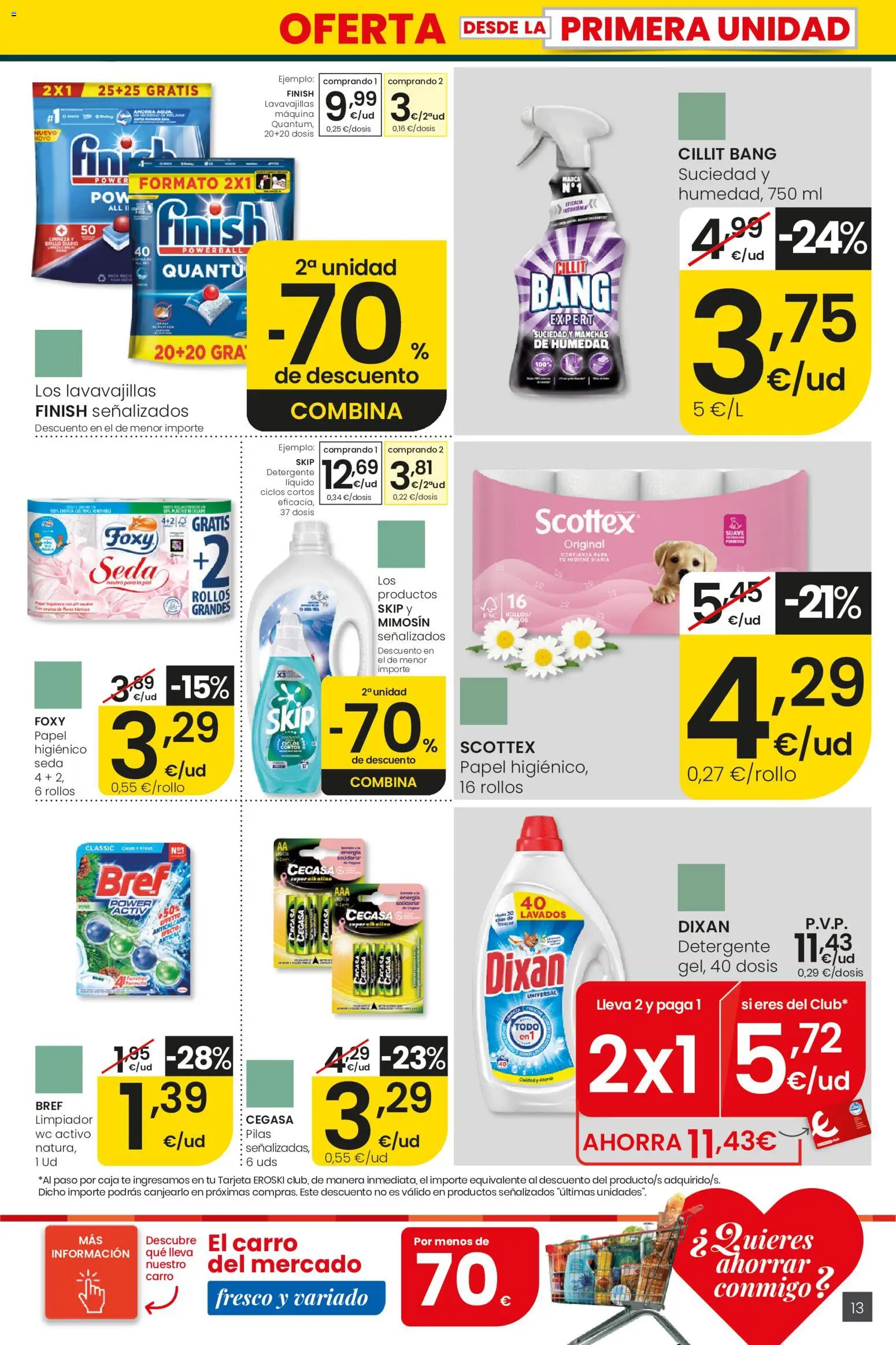 Eroski folleto │ válido desde el 01/10/2026 | Página: 13 | Productos: Detergente, Té, Lavavajillas, Caja