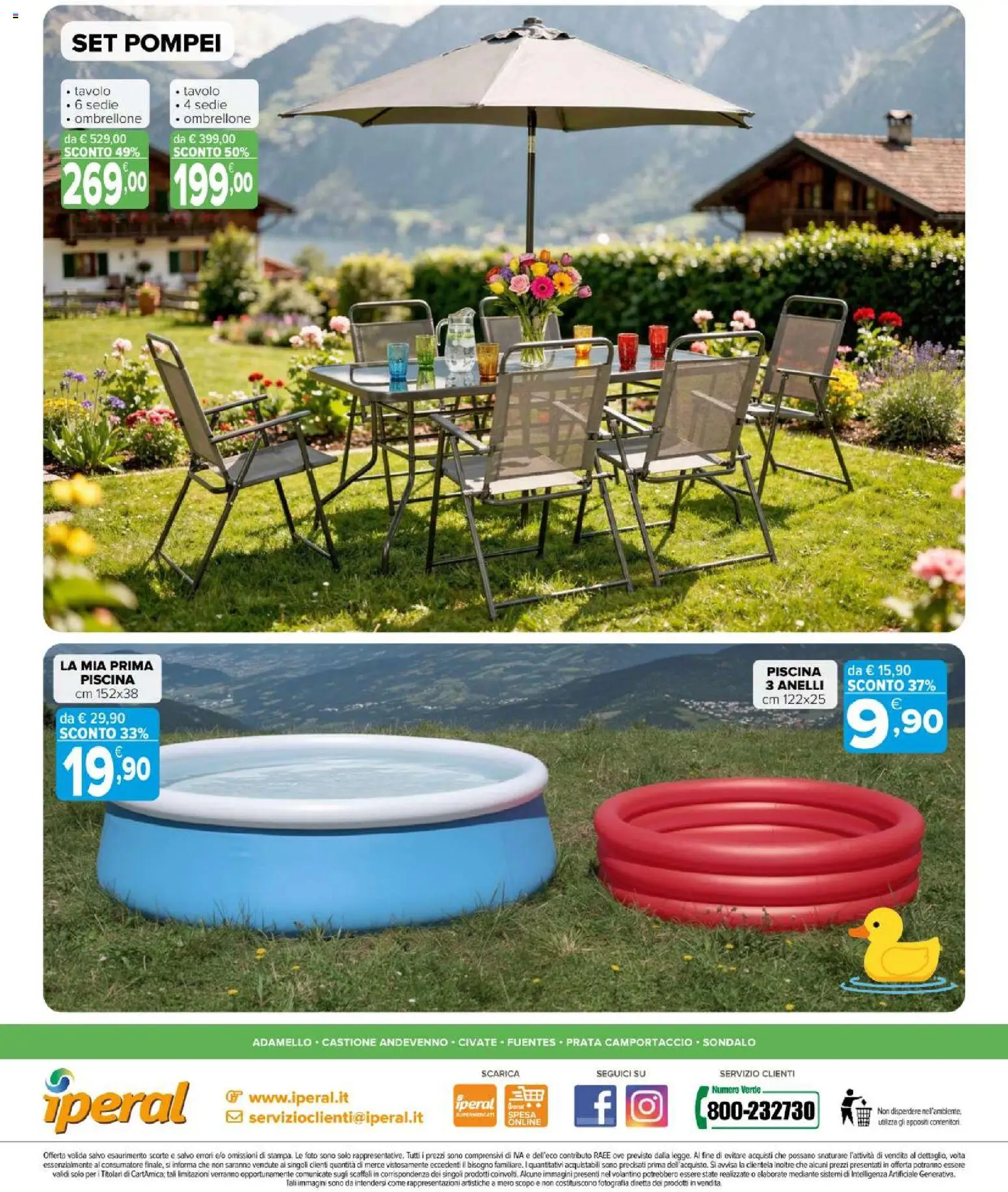 Volantino Iperal del 06.05.2026 | Pagina: 24 | Prodotti: Ombrellone, Piscina, Tavolo