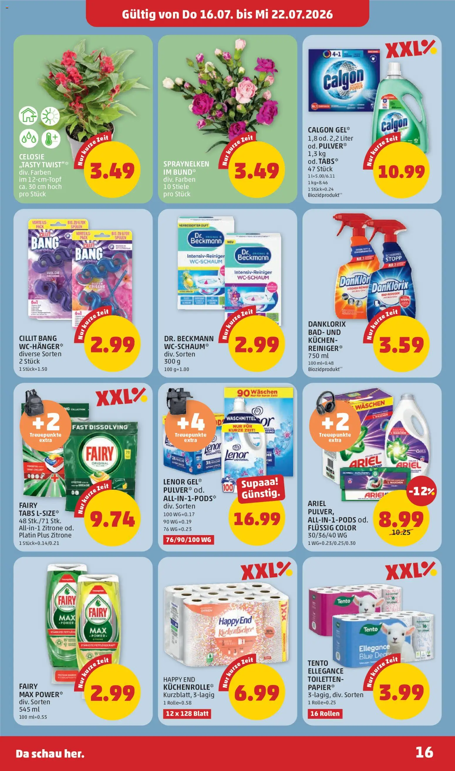 Penny Markt Flugblatt gültig ab 16.07.2026 | Seite: 16 | Produkte: Zitrone, Bad, Duft, Waschmittel